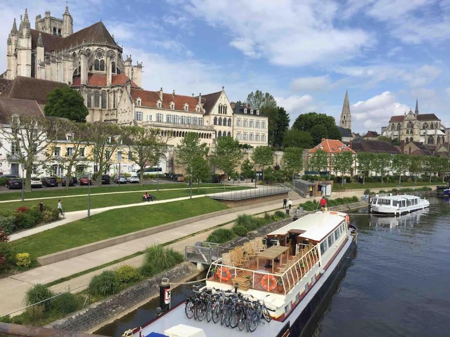Bel Appart Au Centre-Ville Proche Gare Avec Wifi. Auxerre Kültér fotó